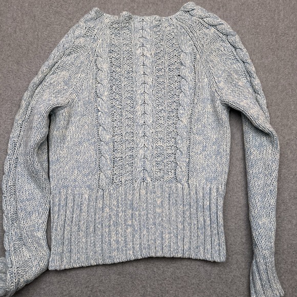 NEW‎ Vintage Y2K Tommy Hilfiger Cable Knit Sweater Womens XL Chunky Blue Heather - Picture 7 of 8